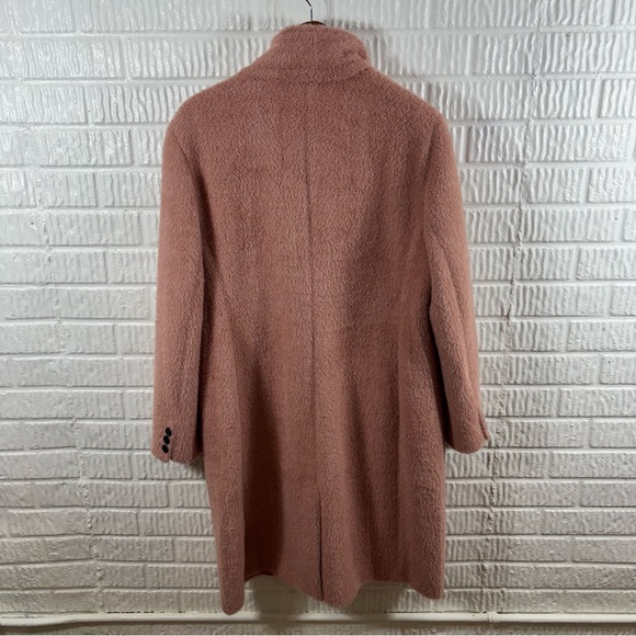 Loft Cozy Herringbone Coat Pink Coral Melange XL NWT - Picture 3 of 4